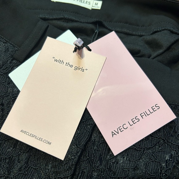 COPY - Avec Les Filles Black High Waist Flare Leg Trousers S Retails for $160. - Picture 6 of 8